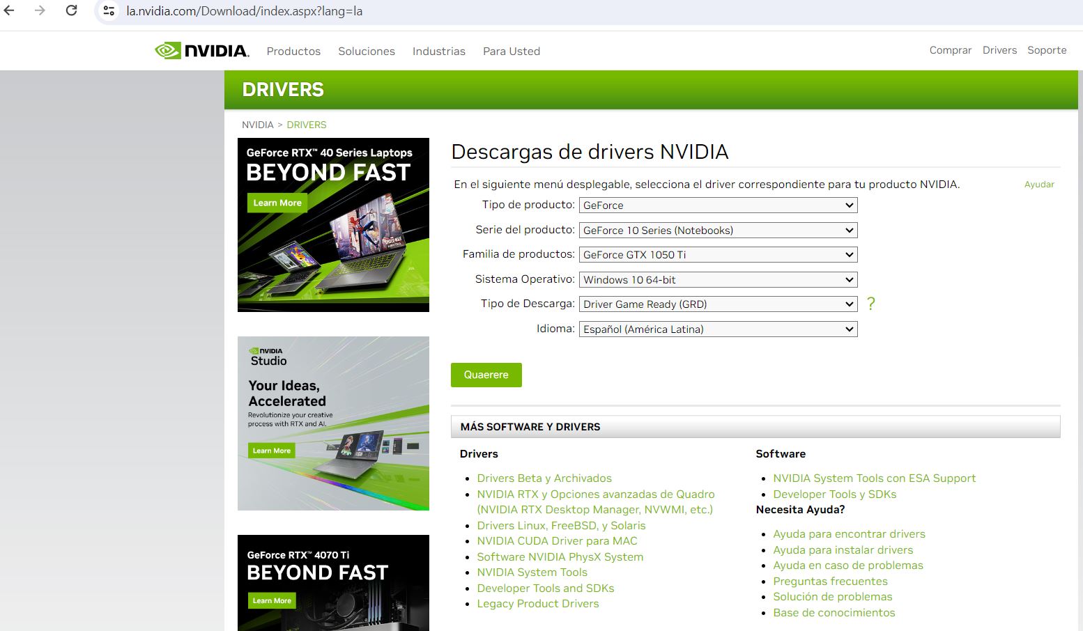 drivers nvidia